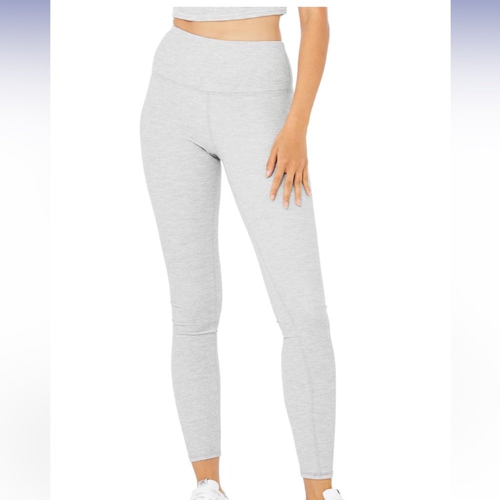 Alo Yoga High Waist Micro Waffle Legging Low Key